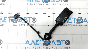 Защелка пассажирского ремня безопасности Audi Q7 4L 10-15 черная, с датчиком