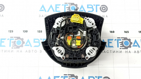 Подушка безопасности airbag в руль водительская Audi Q7 4L 10-15 черная, облез хром, царапина