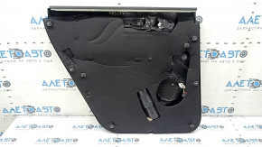 Garnitură portiere spate dreapta complet Audi Q7 4L 10-15 negru cu inserție din piele neagră, plastic cotieră, turnare sub lemn lucios, BOSE, cu iluminare din spate, prindere spartă, zgârieturi, zgâri