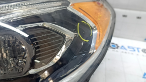 Фара передняя левая в сборе Ford Fusion mk5 17-20 LED, с DRL, песок, царапины