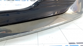 Решетка переднего бампера правая Ford Fusion mk5 17-18 под птф LED глянец, с хром молдингом, песок