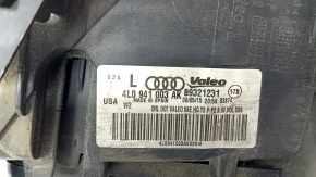 Фара передняя левая в сборе Audi Q7 4L 10-15 ксенон, мутное стекло, паутинка