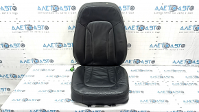 Tapițerie scaun șofer Audi Q7 4L 10-15 încălzită, piele neagră, uzată, crăpată, zgârietură