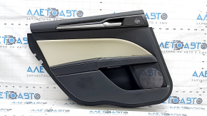 Carton pentru portiera spate stanga Ford Fusion mk5 17-20 negru cu inserare din piele gri, piele pentru cotiera, structura gri mulaj