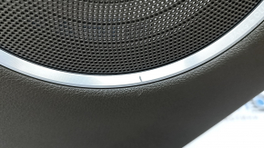 Garnitură portiere spate stânga complet Audi Q5 8R 09-17 maro cu inserție din piele bej, piele cotieră, mulări sub lemn lucios, Premium Plus, Bang and Olufsen, zgârieturi