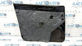 Garnitură portiere față dreapta complet Audi Q5 8R 09-17 maro cu inserție din piele bej, piele cotieră, mulări sub lemn lucios, Premium Plus, Bang and Olufsen, crep spart, zgârieturi