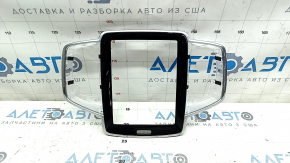 Cadrul monitorului panou frontal Volvo XC90 16-23 negru lucios, zgârieturi, denivelări