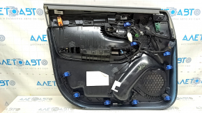 Garnitură uși față dreapta Volvo XC90 16-22 piele neagră, piele inserată bej, piele bej pentru cotieră, fără perdea, cu ornamente din lemn, zgârieturi