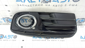 Grila inferioara bara fata dreapta Audi Q5 8R 13-17 rest, mat+crom lucios, sub faruri de ceata, tip 2, nisip