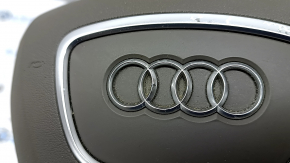 Подушка безопасности airbag в руль водительская Audi Q5 8R 13-17 коричневая, облез хром