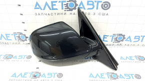 Зеркало боковое правое в сборе Audi Q5 8R 09-17 15 + 2 пинов, BSM, автоскладывание, автозатемнение, поворотник, подогрев, подсветка, черное, царапины