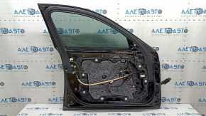 Дверь в сборе передняя левая BMW 5 G30 17-23 keyless, ручка с хром молдингом, черный 668, царапины на молдинге, изогнут молдинг