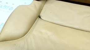 Обшивка 2 ряда сидения задняя левая Volvo XC90 16-26 кожа, бежевая, с подголовником, с механизмом откидывания подголовника, под чистку