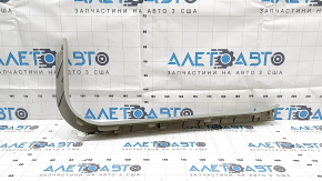 Накладка порога с подсветкой передняя левая Lexus RX300 RX330 RX350 RX400h 04-08 серая, с хромированной накладкой, тычки на хроме, потерта, царапины