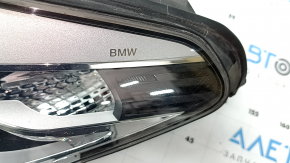 Фара передняя левая в сборе BMW 5 G30 17-20 LED Corona Rings S524A с креплением, паутинка, царапины