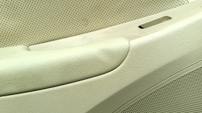 Cartela de ornamente usi spate stanga Hyundai Sonata 11-12 bej cu inserare din piele bej, cotiera piele bej, turnare gri luciu, lovituri, abraziuni, zgarieturi