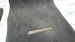 Set covorașe Hyundai Sonata 11-15 pânză neagră, hibrid, pentru curățare chimică