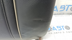Spătarul rândului de scaune din spate dreapta BMW 5 G30 17-23 piele Dakota, negru, încălzit, linie Sport, dent