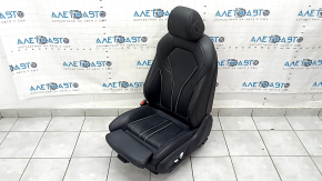 Scaun sofer BMW 5 G30 17-23 cu airbag, electric, Sport, piele albastru inchis