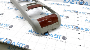 Накладка центральной консоли верхняя Lexus RX300 RX330 RX350 RX400h 04-08 серая, вставки под дерево, скол, под чистку