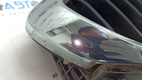 Решетка радиатора grill в сборе BMW 5 G30 17-20 с жалюзи дефлектором радиатора, хром, песок