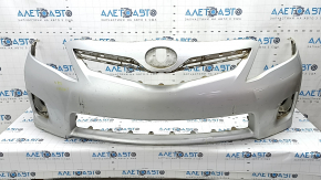 Бампер передний голый Toyota Camry v40 10-11 серебро, прижат, царапины