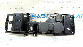 Накладка центральной консоли с подстакаником Hyundai Sonata 11-15 черная, без накладок и кнопок, царапины, трещина
