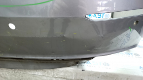 Бампер задний голый Honda Accord 18-22 под парктроники, серебро, примят, надрывы, надлом крепления