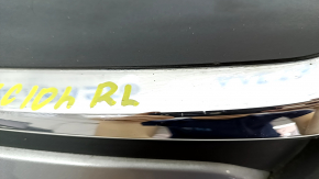 Заглушка глушителя левая Honda Accord 18-22 EXL, touring, с хромом, серая вставка, песок