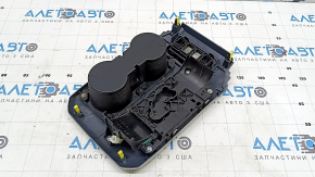Накладка центральной консоли с подстаканниками Toyota Camry v50 12-14 usa серое дерево, потерта