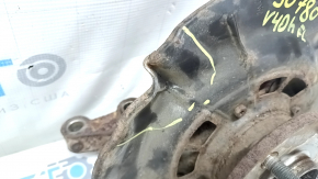 Цапфа со ступицей передняя левая Toyota Camry v40 с кожухом, с шаровой, ржавая, замят кожух