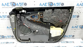 Garnitură portiere față stânga Toyota Camry v40 gri, cotieră piele gri, inserție din lemn, plastic transformat în alb, uzată, necesită curățare