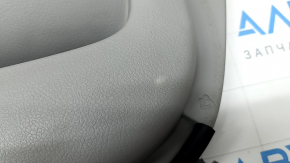 Garnitură portiere față stânga Toyota Camry v40 gri, cotieră piele gri, inserție din lemn, plastic transformat în alb, uzată, necesită curățare