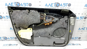 Garnitură portiere față dreapta Toyota Camry v40 gri, cotieră piele gri, inserție din lemn, plastic albit