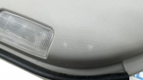 Garnitură portiere față dreapta Toyota Camry v40 gri, cotieră piele gri, inserție din lemn, plastic albit