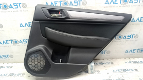 Garnitura portiera spate dreapta Subaru Legacy 15-19 neagra cu stofa neagra, cotiera piele neagra, structura gri mulata, zgarieturi