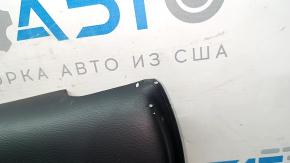 Обшивка двери карточка задняя правая Nissan Murano z52 15-18 черн с черн вставкой кожа, подлокотник черн кожа, молдинг серый глянец под дерево, вмятина, надрывы