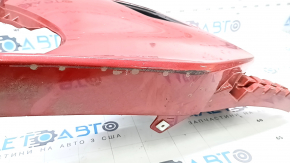 Бампер передний голый правый Toyota Prius 50 Prime 17-22 под парктроники, красный, царапины