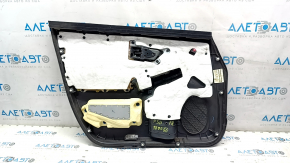 Обшивка двери карточка передняя правая Toyota Prius 30 10-11 черная, с светло-серой вставкой ткань, царапины