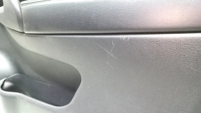 Garnitura portiera fata stanga Nissan Rogue 14-16 neagra cu insertie din plastic negru, turnare sub luciu carbon, piele cotiera, zgarieturi 