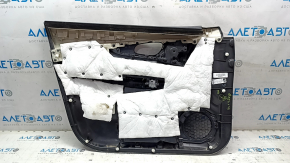 Garnitura portiera fata stanga Nissan Rogue 14-16 neagra cu insertie din plastic negru, turnare sub luciu carbon, piele cotiera, zgarieturi 