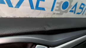 Garnitură portiere față dreapta Ford Fusion mk5 13-14 neagră cu pânză de inserție neagră, piele pentru cotieră, turnare gri lucioasă, lovituri