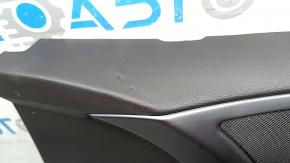 Garnitură portiere față dreapta Ford Fusion mk5 13-14 neagră cu pânză de inserție neagră, piele pentru cotieră, turnare gri lucioasă, lovituri