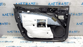 Garnitură portiere față dreapta Ford Fusion mk5 13-14 neagră cu pânză de inserție neagră, piele pentru cotieră, turnare gri lucioasă, lovituri