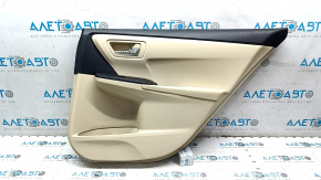 Garnitura portiera spate dreapta Toyota Camry v55 15-17 usa bej cu insert plastic bej, cotiera cauciuc bej