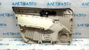 Cartela de ornamente usi fata dreapta VW Passat b7 12-15 SUA bej, cu insertie gri, cod cotiera bej, stricate, elemente de fixare rupte