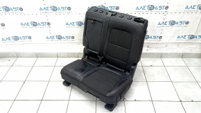 Banchetă spate stânga Ford Escape MK4 23-24 fără airbag, mecanică, combinație piele + stofă, neagră cu cusături roșii, glisiere ruginite, pentru curățare chimică, îndoite