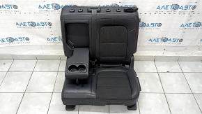 Banchetă spate stânga Ford Escape MK4 23-24 fără airbag, mecanică, combinație piele + stofă, neagră cu cusături roșii, glisiere ruginite, pentru curățare chimică, îndoite