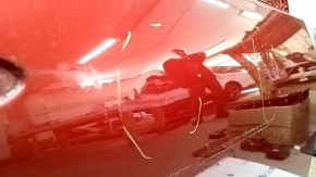 Дверь голая передняя правая Toyota Prius 50 Prime 17-18 красный 3T7, тычки, вмятины
