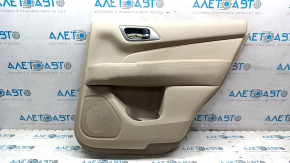 Placă uși spate dreapta Nissan Pathfinder 13-16 bej cu inserție bej din material textil, cotiera din material textil
